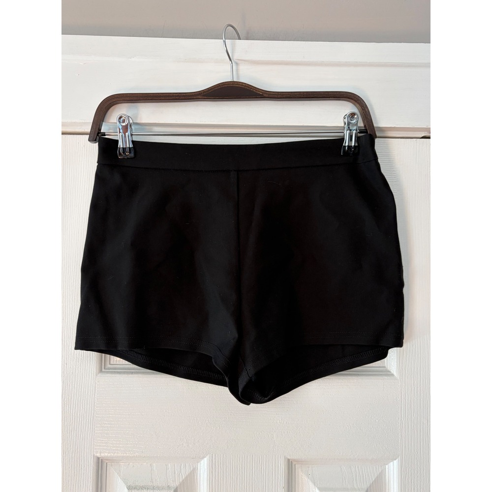 Edikted Black High Waisted Mini Shorts Women Size M Stretch Tailored Fit